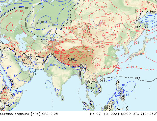 GFS 0.25: Seg 07.10.2024 00 UTC