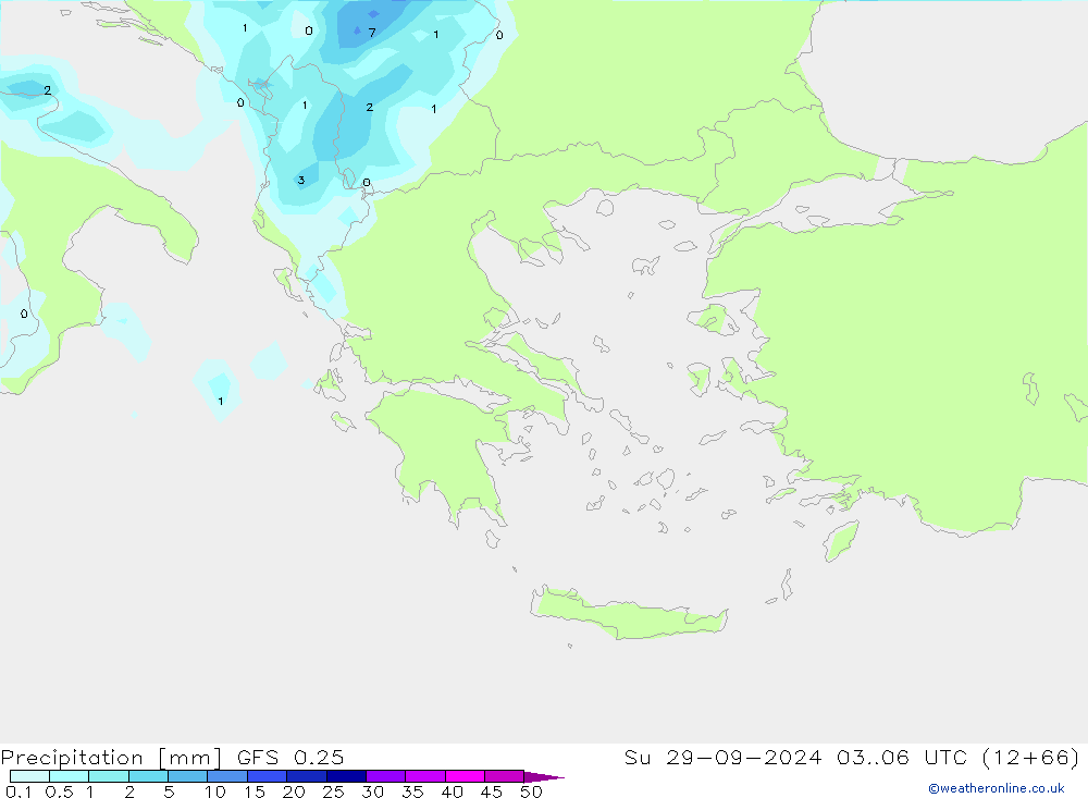 Precipitation GFS 0.25 Su 29.09.2024 06 UTC