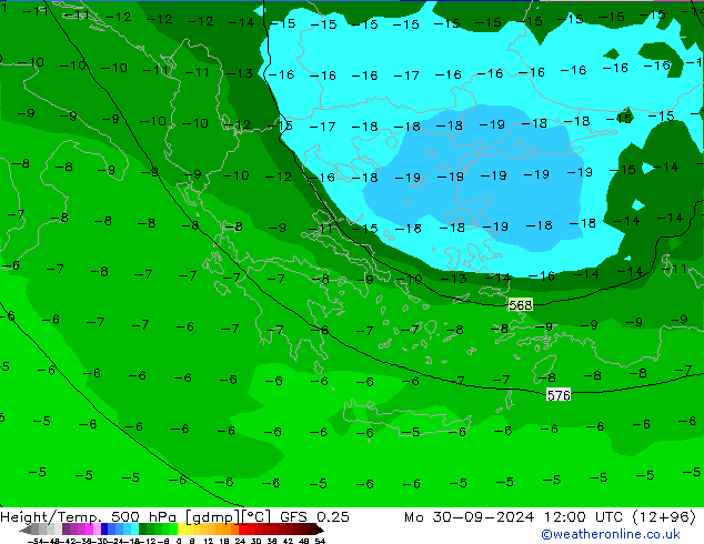 Z500/Rain (+SLP)/Z850 GFS 0.25 Mo 30.09.2024 12 UTC