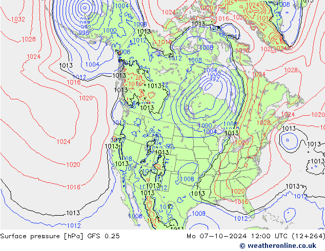 GFS 0.25: ma 07.10.2024 12 UTC