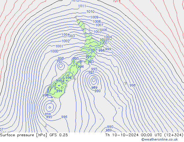 GFS 0.25: чт 10.10.2024 00 UTC