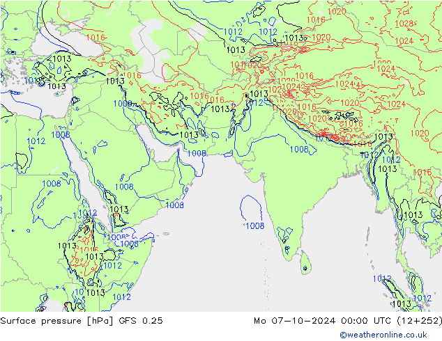 GFS 0.25: Mo 07.10.2024 00 UTC