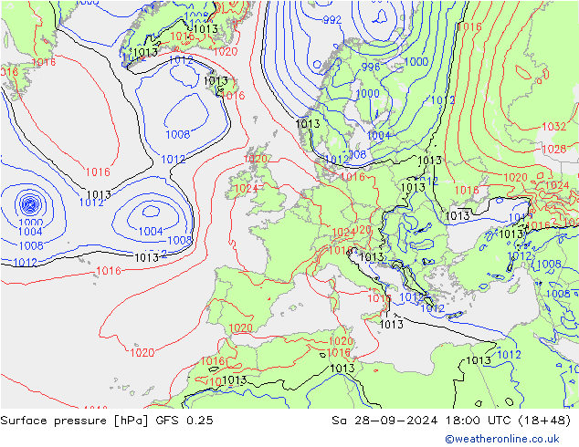 GFS 0.25: Sa 28.09.2024 18 UTC