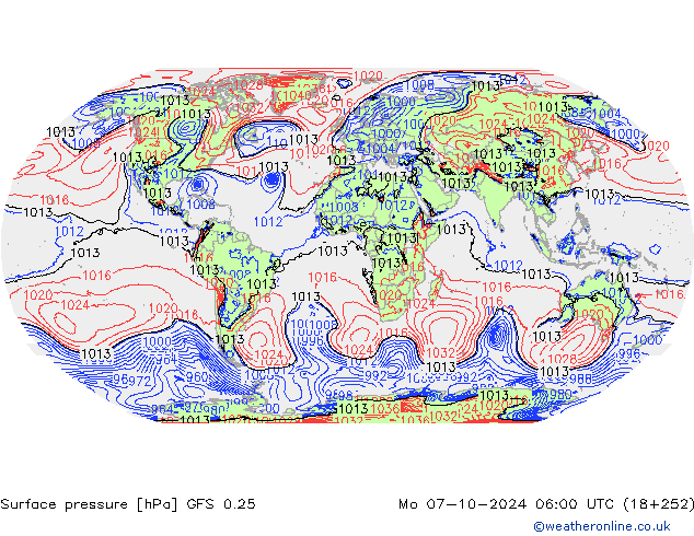 GFS 0.25: Mo 07.10.2024 06 UTC