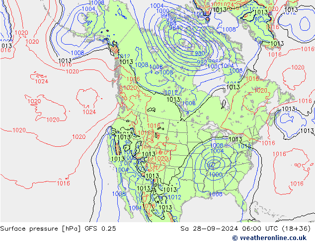 GFS 0.25: so. 28.09.2024 06 UTC