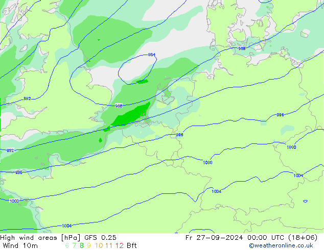 Sturmfelder GFS 0.25 Fr 27.09.2024 00 UTC