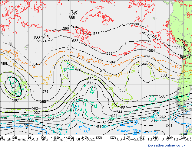 Z500/Regen(+SLP)/Z850 GFS 0.25 do 03.10.2024 18 UTC