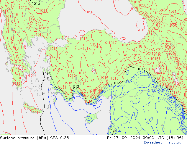 GFS 0.25: Cu 27.09.2024 00 UTC