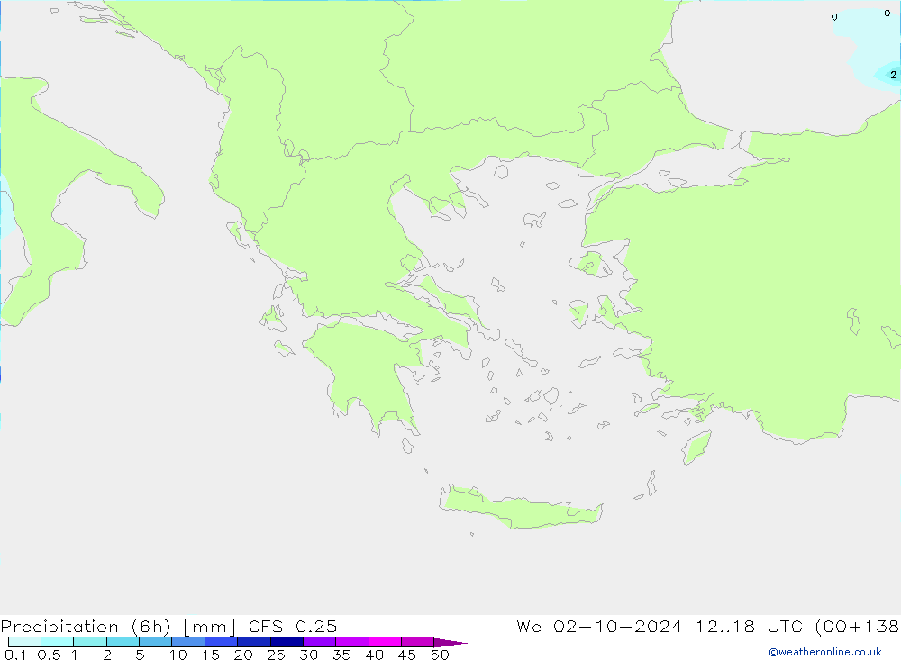 Z500/Rain (+SLP)/Z850 GFS 0.25 We 02.10.2024 18 UTC