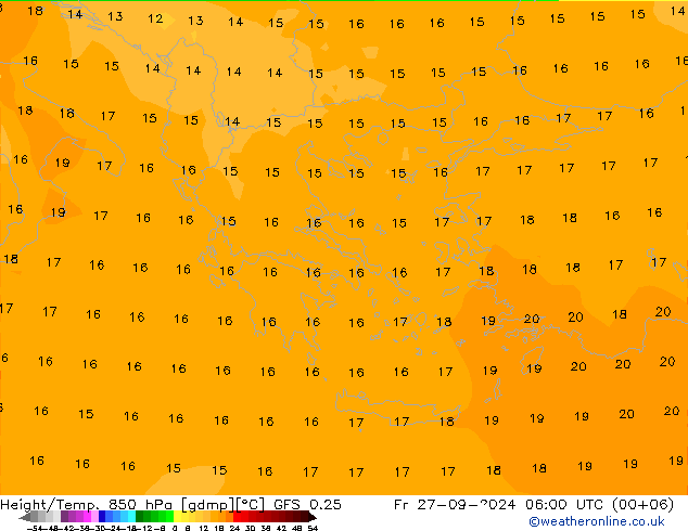 Z500/Rain (+SLP)/Z850 GFS 0.25 Fr 27.09.2024 06 UTC