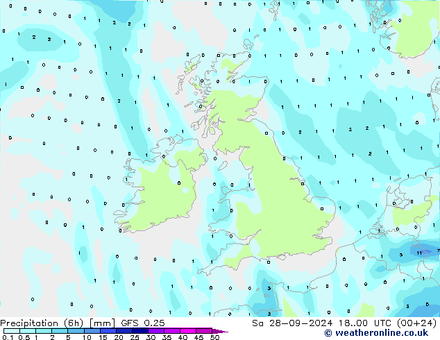 Z500/Rain (+SLP)/Z850 GFS 0.25 Sa 28.09.2024 00 UTC