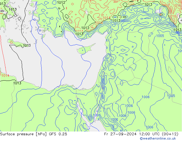 GFS 0.25: ven 27.09.2024 12 UTC