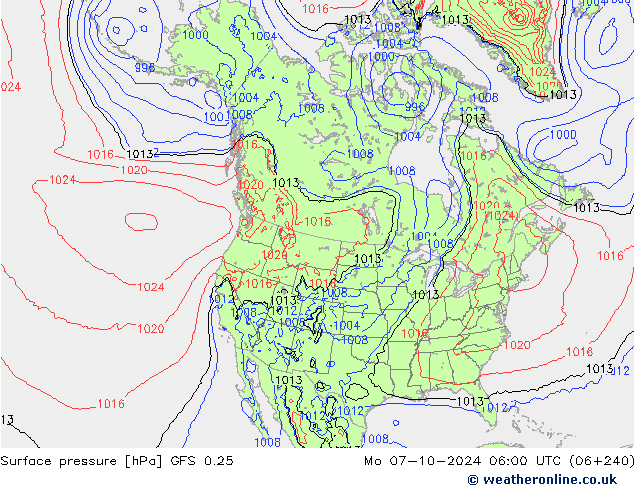 GFS 0.25: 星期一 07.10.2024 06 UTC