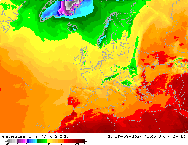 GFS 0.25: zo 29.09.2024 12 UTC