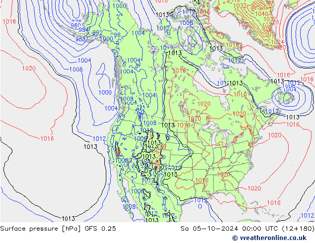 GFS 0.25: za 05.10.2024 00 UTC