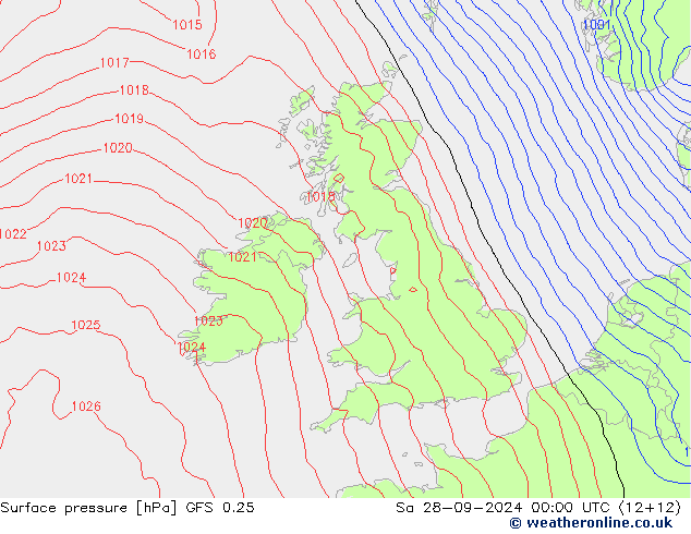 GFS 0.25: za 28.09.2024 00 UTC