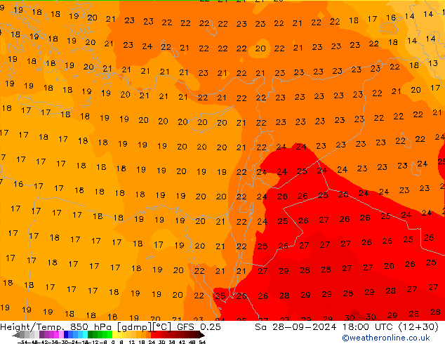 Z500/Regen(+SLP)/Z850 GFS 0.25 za 28.09.2024 18 UTC