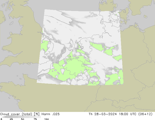 Wolken (gesamt) Harm .025 Do 28.03.2024 18 UTC
