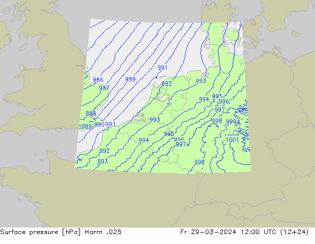 Luchtdruk (Grond) Harm .025 vr 29.03.2024 12 UTC