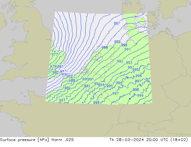 Luchtdruk (Grond) Harm .025 do 28.03.2024 20 UTC