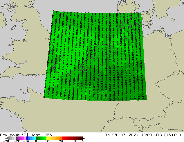 Dew point Harm .025 Th 28.03.2024 19 UTC