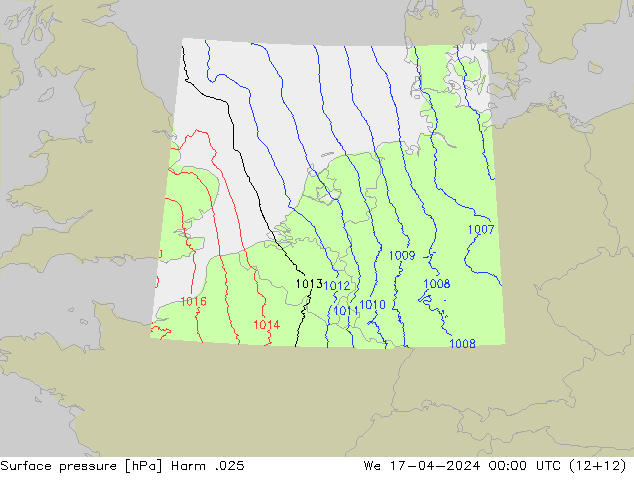 pression de l'air Harm .025 mer 17.04.2024 00 UTC
