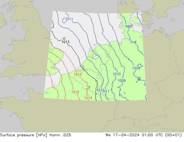 Luchtdruk (Grond) Harm .025 wo 17.04.2024 01 UTC