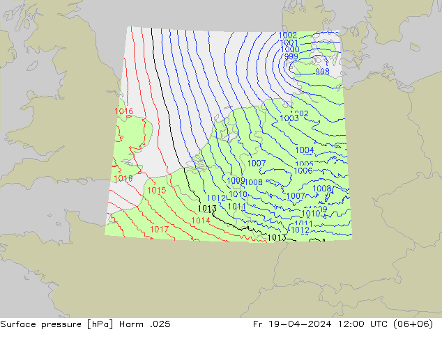Luchtdruk (Grond) Harm .025 vr 19.04.2024 12 UTC