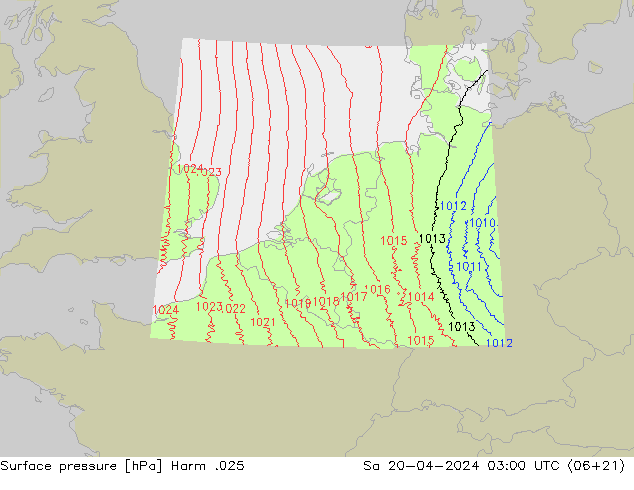 Luchtdruk (Grond) Harm .025 za 20.04.2024 03 UTC