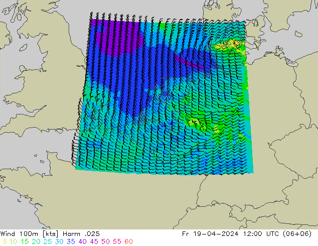 Wind 100m Harm .025 Fr 19.04.2024 12 UTC