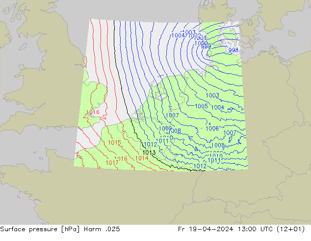 Atmosférický tlak Harm .025 Pá 19.04.2024 13 UTC