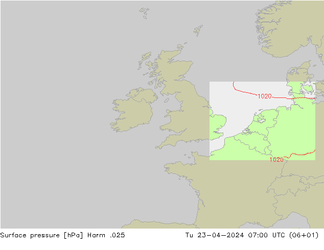 Presión superficial Harm .025 mar 23.04.2024 07 UTC