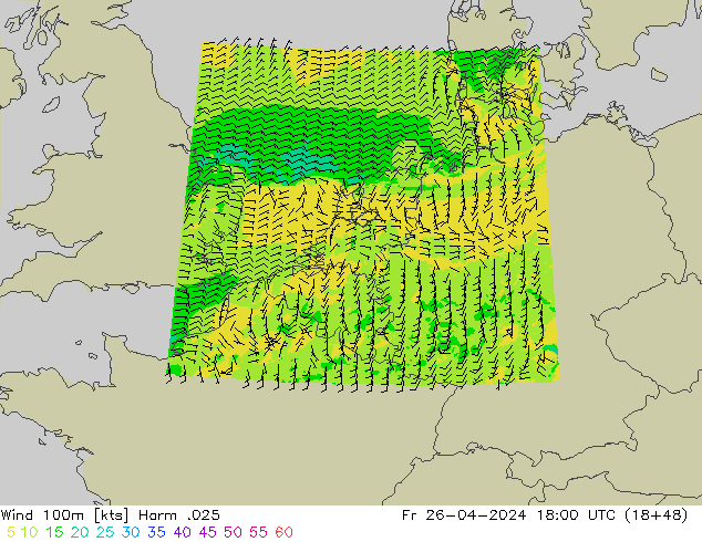 Wind 100m Harm .025 Pá 26.04.2024 18 UTC