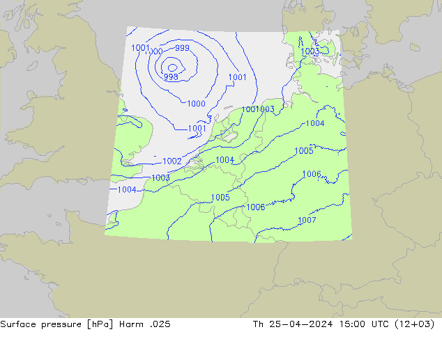 Atmosférický tlak Harm .025 Čt 25.04.2024 15 UTC