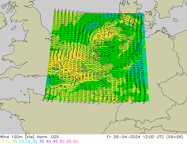Wind 100m Harm .025 Fr 26.04.2024 12 UTC