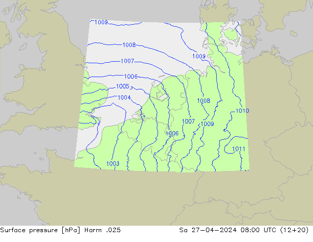 Luchtdruk (Grond) Harm .025 za 27.04.2024 08 UTC