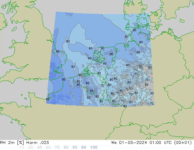 RH 2m Harm .025 mer 01.05.2024 01 UTC