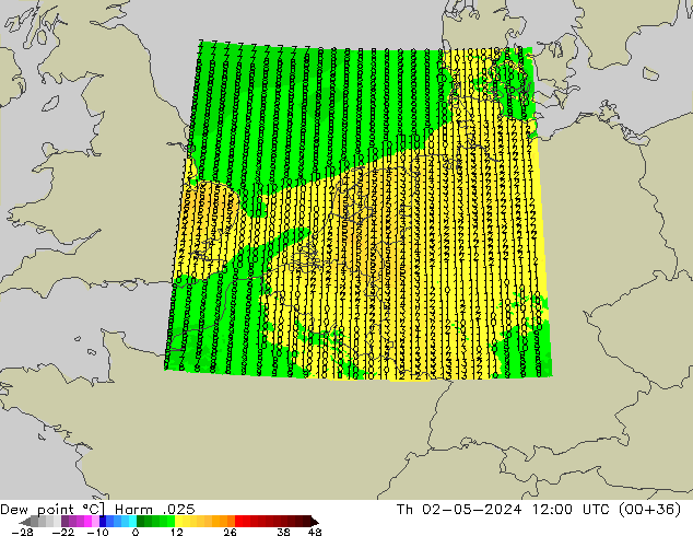 Dew point Harm .025 Th 02.05.2024 12 UTC