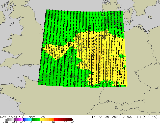 Ponto de orvalho Harm .025 Qui 02.05.2024 21 UTC