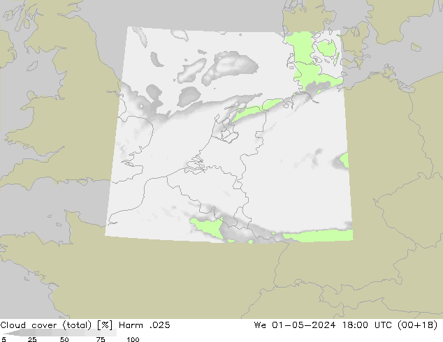 Nubes (total) Harm .025 mié 01.05.2024 18 UTC