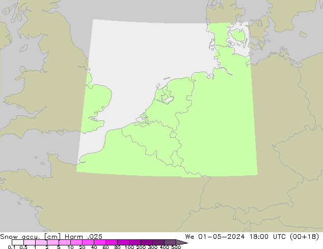 Snow accu. Harm .025 We 01.05.2024 18 UTC