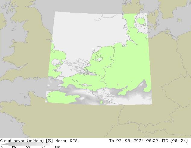 Wolken (mittel) Harm .025 Do 02.05.2024 06 UTC