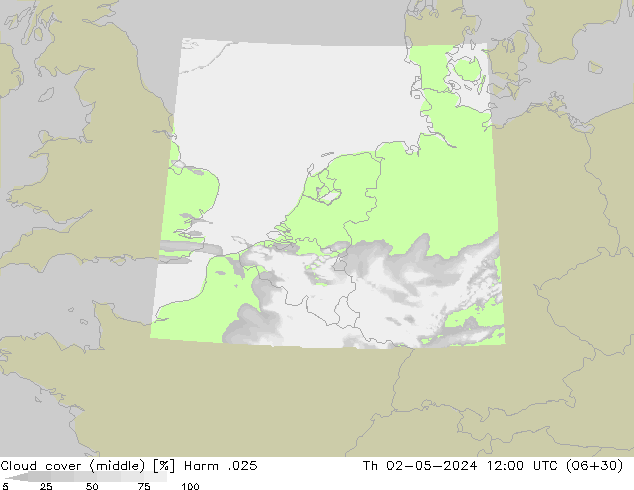 Bewolking (Middelb.) Harm .025 do 02.05.2024 12 UTC