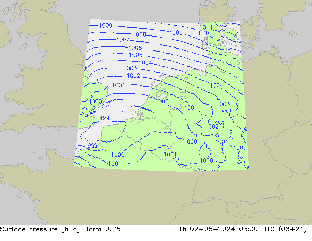 Luchtdruk (Grond) Harm .025 do 02.05.2024 03 UTC