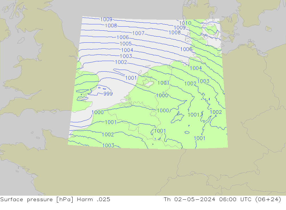 Surface pressure Harm .025 Th 02.05.2024 06 UTC