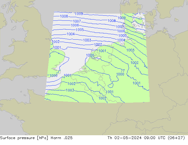 Pressione al suolo Harm .025 gio 02.05.2024 09 UTC