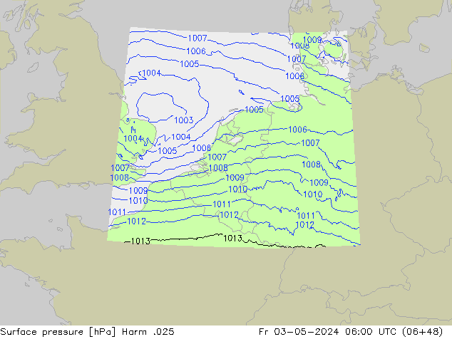 Yer basıncı Harm .025 Cu 03.05.2024 06 UTC