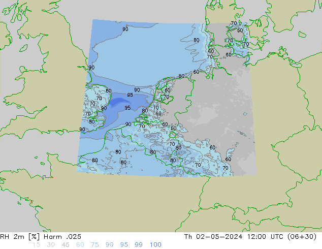RH 2m Harm .025 Th 02.05.2024 12 UTC