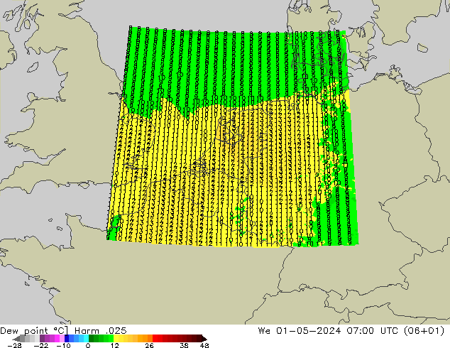 Punto di rugiada Harm .025 mer 01.05.2024 07 UTC