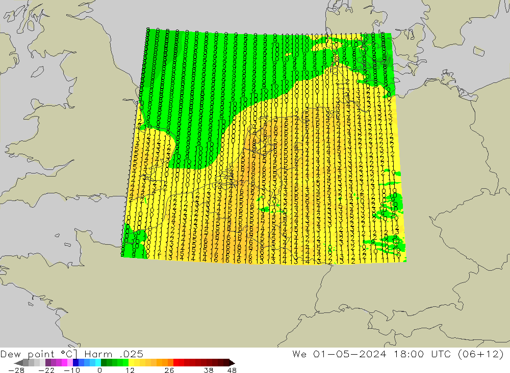 Dew point Harm .025 We 01.05.2024 18 UTC